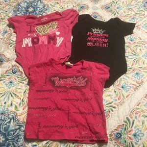 Set of 3 girls onesies and shirt